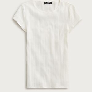 J.Crew  | Pointelle Top | SS Cream | XS | NWOT